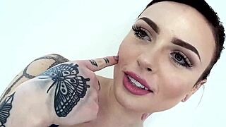 chloe carter petite with small tits and waist takes huge cock pov blowjob deepthroat facefuck and swallows cum wow