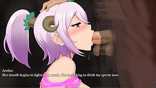 Pink hair demon girl gets creampied in Monster Girl game