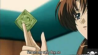 The horny MILF begs for a creampie in this anime hentai.