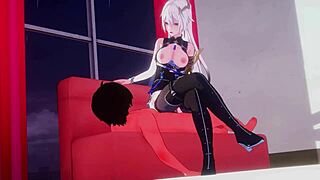 watch me ride in cowgirl dominance, giving handjob and squirting all over the place