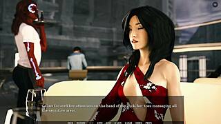 Seductive footjob under the table in a bustling restaurant from Tales from the Unending Void