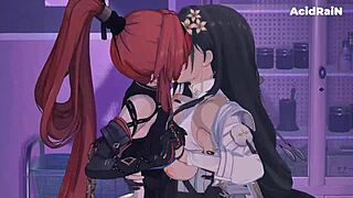 Yinlin And Baizhi In Anime Hentai Scene