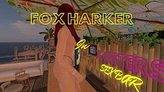 sexy redhead fox harker masturbates her petite pussy in second life