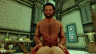 Three Men Engage in Intense Bareback Indoor Action