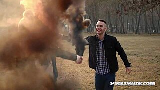 Horny babe Alissa Bounty rides reverse cowgirl