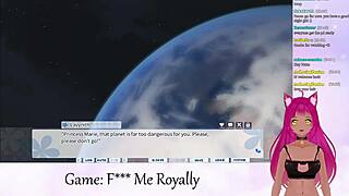 Vtuber Lewdneko plays 'F Me Royally' in part one of the series.