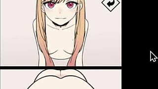 Teen 18+ guzzles huge cum from monster cock in 3d cartoon creampie.