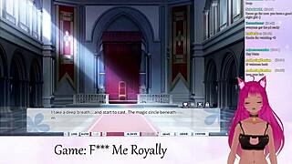 Vtuber Lewdneko plays 'F Me Royally' in part one of the series.