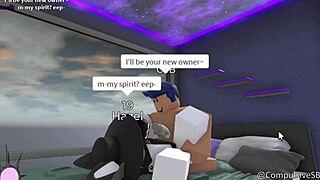 The pet says, 'Master, please fuck my furry ass roughly and make me ride your cock'