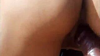 a teen gets double penetrated in the river outdoors