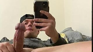 Sexy Frat Guy Strokes In Mirror And Cums Everywhere?