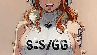 Nami from One Piece gives French jerk off instructions in French