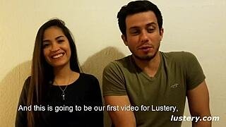 hot gf sucks boyfriend’s huge cock before wild ride