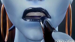 widow the babymaker gets wet and wild in hentai action