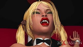3D Cuckold Blonde Teen Drilled Hard by Huge Black Cock