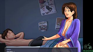 MILF mom seduces son in Summertime Saga episode 32