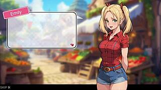 in honeysun gameplay, a redhead flight attendant starts the adventure