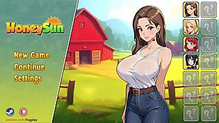Redhead stewardess in Honeysun gameplay part 1: a delight