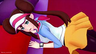 Mei rosa practices adult sex training on the bed