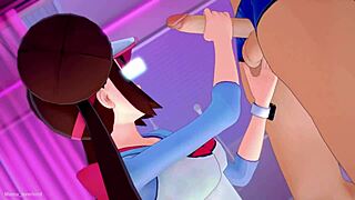 3D animated porn with Mei Rosa on bed training
