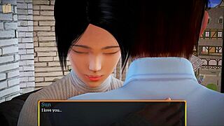 In My New Family 373, a Teen and MILF Explore Their Desires.