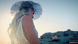 emma hix teases with her bubble butt outdoors