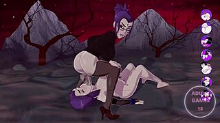 raven gets fucked by her futanari self in this anime