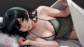 Stepsister's friend sneaks in for cum on tits