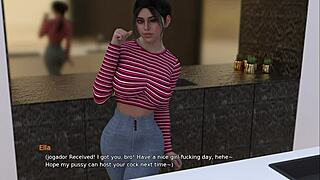 Posing in bathroom with big tits outfit.