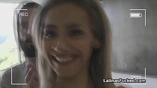 This perfect Latina babe in lingerie gets FUCKED hard in Medellin