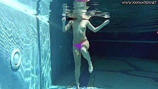 Chatting with Hot Russian Jessica Lincoln in the Pool.