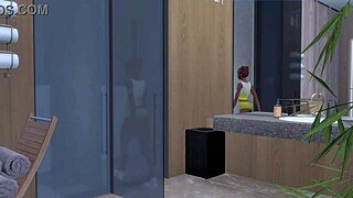 Sensual lesbian action in the gym - animated porn