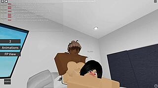 Amateur first time in Roblox porn with big black cock