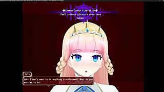 Princess knight in animated porn game