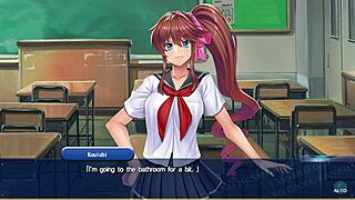 Japanese heroine delivers intense blowjob in anime scene