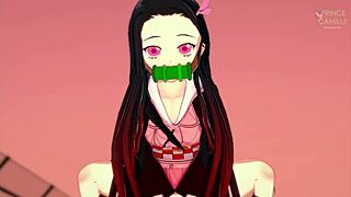Can Nezuko Control Her Impulses in Doggystyle?