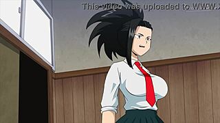 Two petite 18+ teens gag on monster cocks in My Hero Academia hentai gangbang.