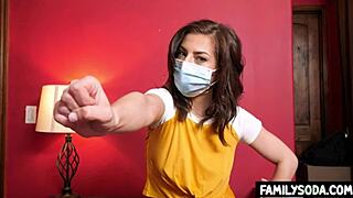 stepbrother checking stepsis pussy for coronavirus, what a weird twist! 😷