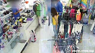 Jade Amber stripped for a blowjob at the shop