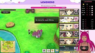 Vtuber Lewdneko Plays Evenicle Part 18 with Huge Tits