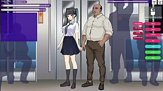 Horny girl has sex in Japanese hentai game