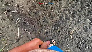 Masturbating under a bridge with wild abandon