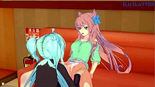 Kanade and Maria dive into intense lesbian hentai play