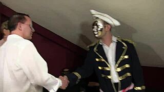 i'm at masquerade ball with four in wild orgy.