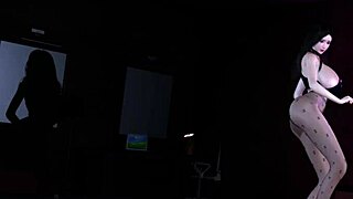 3d asian mature milf with big boobs teases big cock!