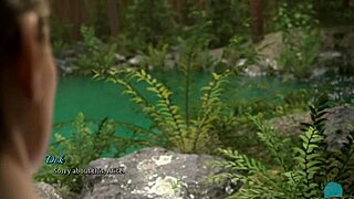 Two Horny Hotties Showering And Kissing In Nature